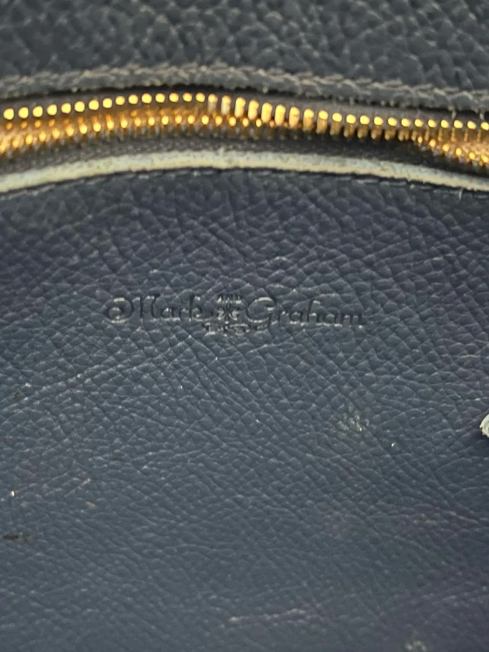 Mark & Graham Everyday Italian Leather Tote - Navy - Medium - Picture 5 of 9